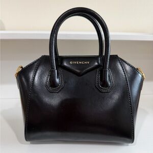 Givenchy Black Leather Mini Antigona Tote
